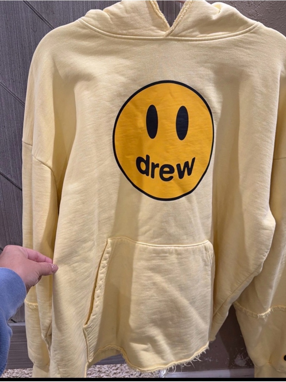 Drew House Yellow Smiley Logo Hoodie Men’s Small Justin Bieber
